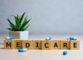 Medicare spelled out with blocks